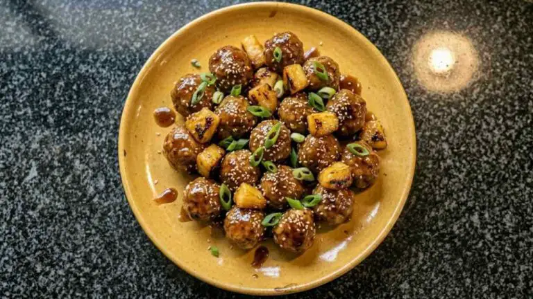 Pineapple Teriyaki Meatballs Recipe - featured