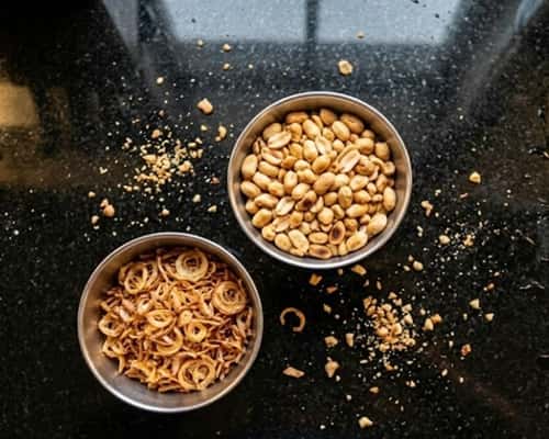 Step 2 - Toast The Peanuts and Shallot