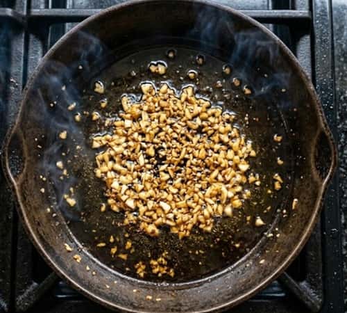 Step 2 - burn the Garlic Slightly