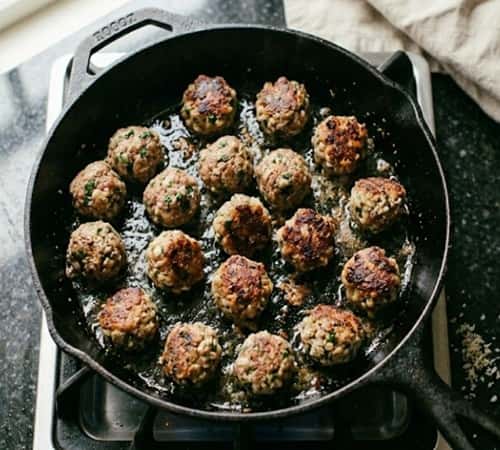 Step 4 - Brown The Meatballs Slowly