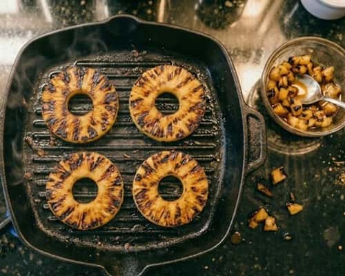 Step 4 - Char The Pineapple For The Drizzle