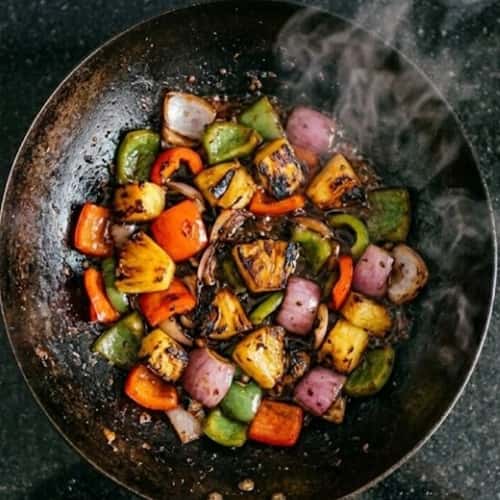 Step 4 - Char the Pineapple and Vegetables