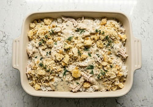 Step 5 - Assemble The Angel Chicken Rice Casserole
