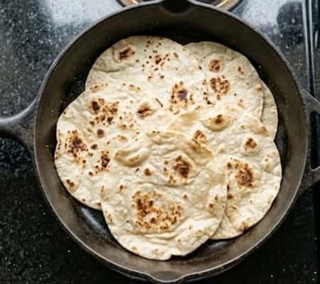 Step 6 - Warm the Tortillas