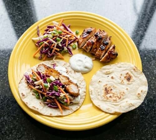 Step 7 - Assemble the Sweet Chili Chicken Wraps