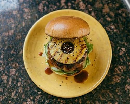Teriyaki Turkey Burger Recipe - completed