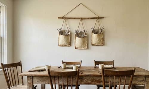 1. Hanging Clay Seed Packet Wall Display