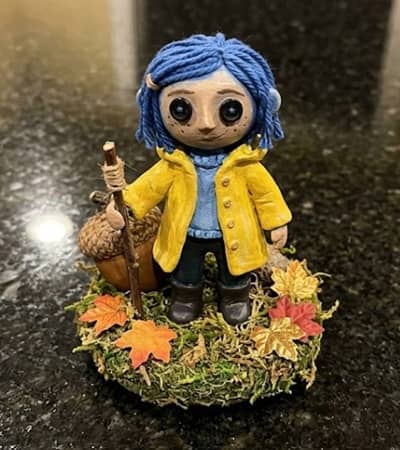 1. Mossy Button-Eye Coraline Acorn Guardian