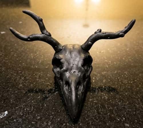 1. Raven Skull Ring Holder