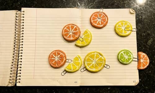 1. Summer Citrus Page Anchor Clips