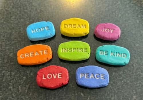 10. Clay Keepsake Message Stones