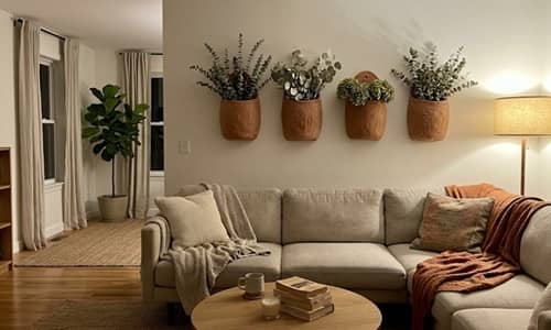 10. Clay Terrarium Wall Pockets