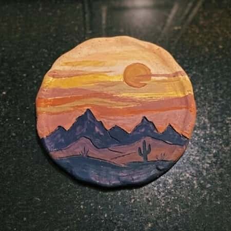 10. Desert Sunset Mountain Plaque