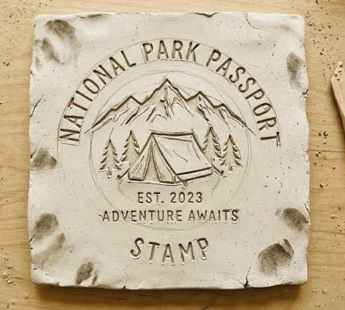 10. National Park Passport Stamp Clay Tile
