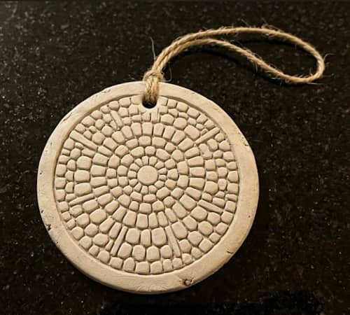 10. Tide Pool Pebble Mosaic Clay Ornament