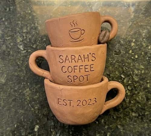 11. Coffee Cup Stack Nameplate