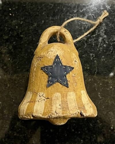 11. Folk Art Liberty Bell With Stitched Star