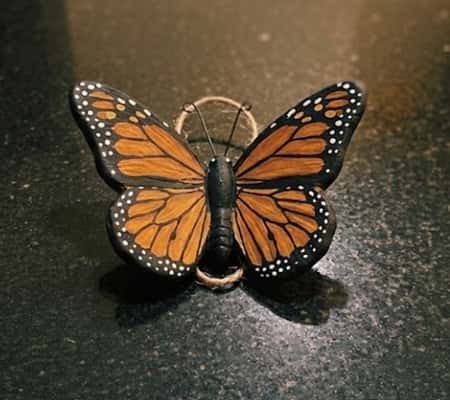 11. Painted Monarch Butterfly Wall Charm