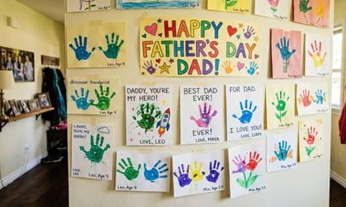 11. Preschool Handprint Gallery Wall