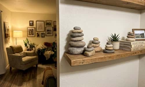 11. River Stone Stack Illusion Sculpture