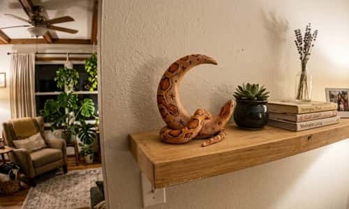 12. Crescent Snake Moon Shelf Accent
