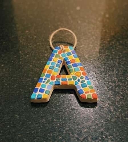 12. Faux Mosaic Initial Letter