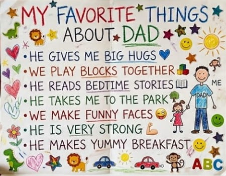 12. My Favorite Things About Dad Poster