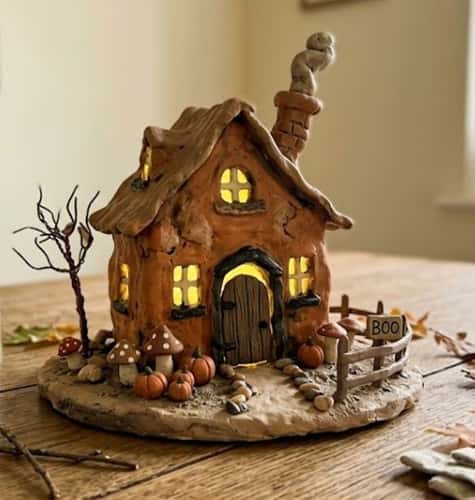 12. Tiny Haunted Pumpkin Cottage