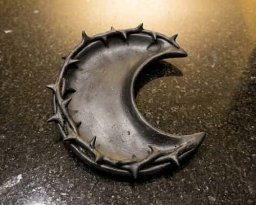 2. Crescent Moon Trinket Dish with Thorn Border