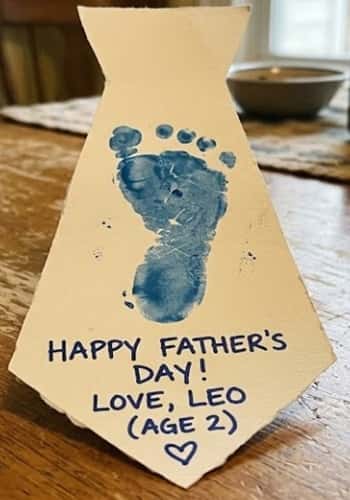 2. Footprint Necktie Keepsake