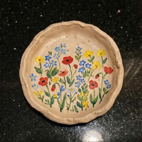 2. Painted Wildflower Trinket Dish
