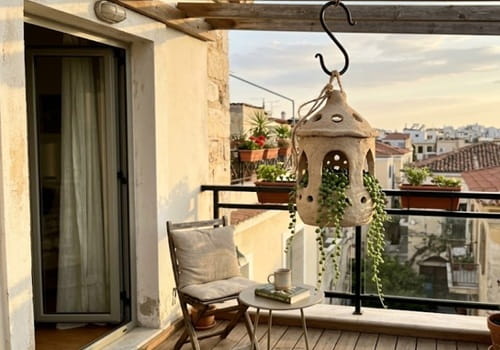 2. Tiny Balcony Lantern Planter