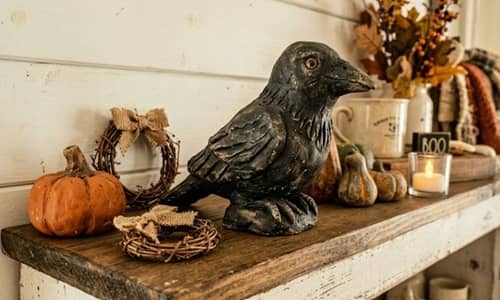 3. Ancient Crow Perch Shelf Sitter