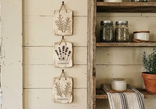 3. Clay Herb Bundle Plaques
