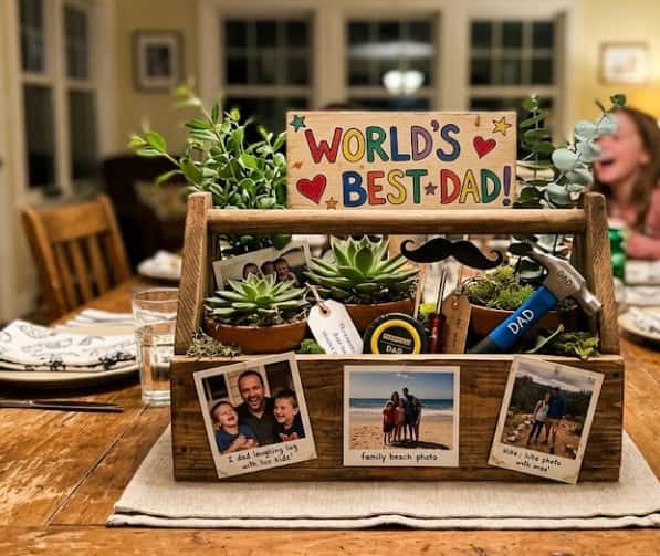 3. DIY Tool Box Centerpiece