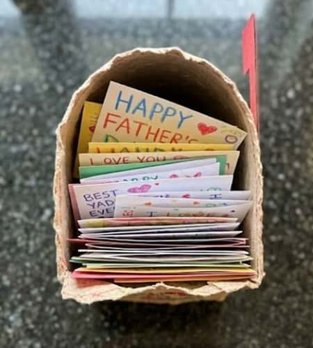 3. Paper Bag Father's Day Memory Mailbox