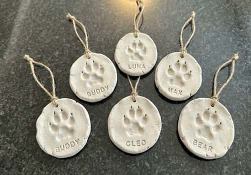 3. Pet Paw Ornament Keepsakes