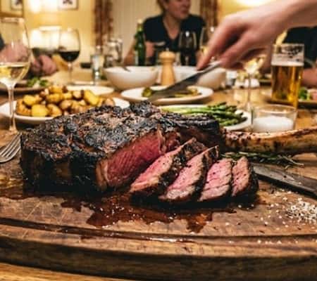3. Reverse-Seared Tomahawk Steak Feast