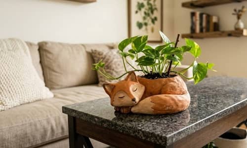 3. Sleepy Fox Corner Planter