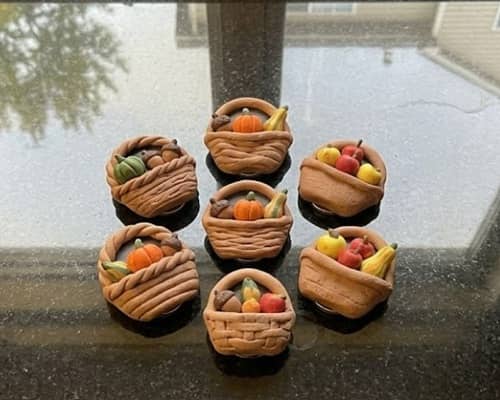 3. Tiny Harvest Basket Magnets