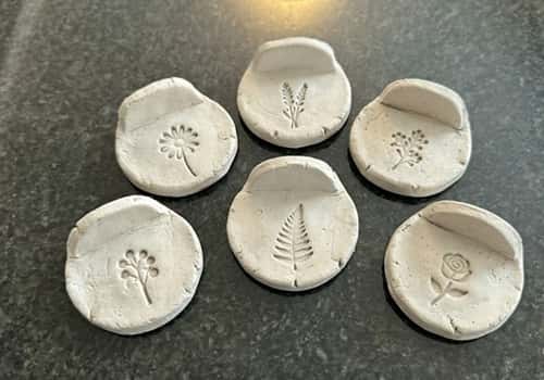 4. Cottage-Style Clay Recipe Card Holders