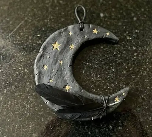4. Crow Feather Moon Hanger