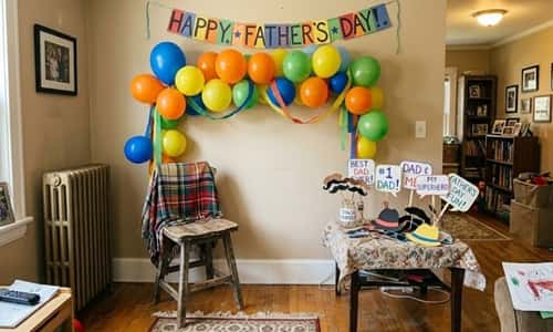 4. Father's Day Photo Booth Corner