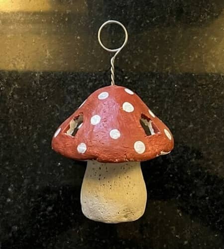 4. Mushroom Lantern Clay Photo Holder