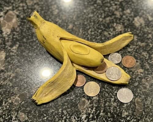 5. Banana Peel Secret Coin Stash