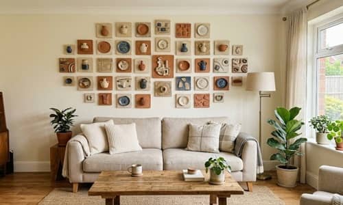 5. Clay Pottery Gallery Wall Squares