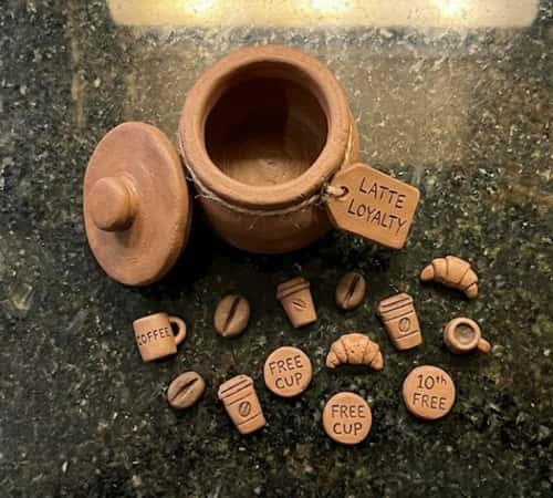 5. Coffee Shop Loyalty Token Jar