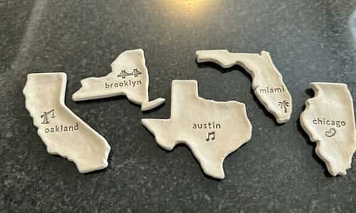 5. Custom State-Shaped Trinket Trays