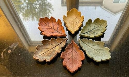 5. Fallen Oak Leaf Trinket Dishes