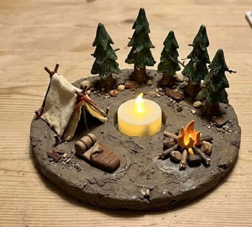 5. Moonlit Campsite Tealight Holder